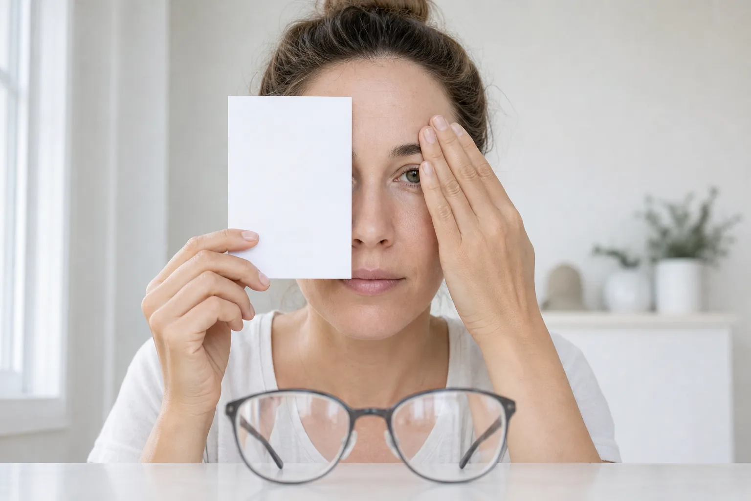 ارزیابی کاهش ناگهانی بینایی با پوشاندن یک چشم در نور طبیعی